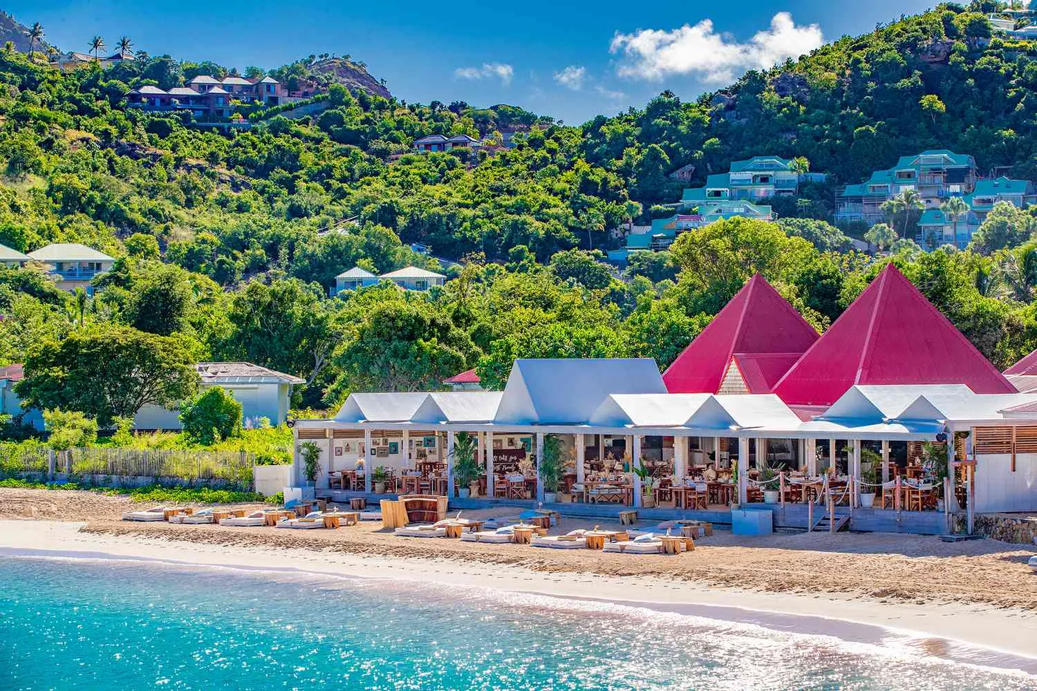 Nikki Beach, St Barth, beach club on the shore.